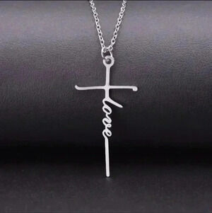 Love God Jesus Cross Stainless Steel Necklace